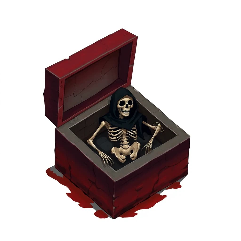Coffin Open Skeleton