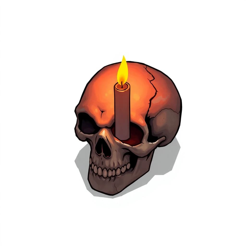 Skull Candle Holder