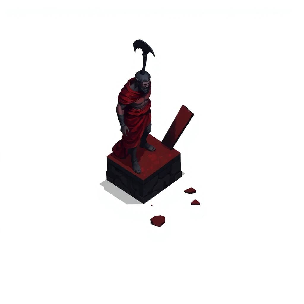 Statue Warrior Broken