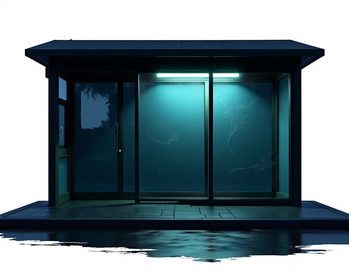 Dark Street Bus Stop