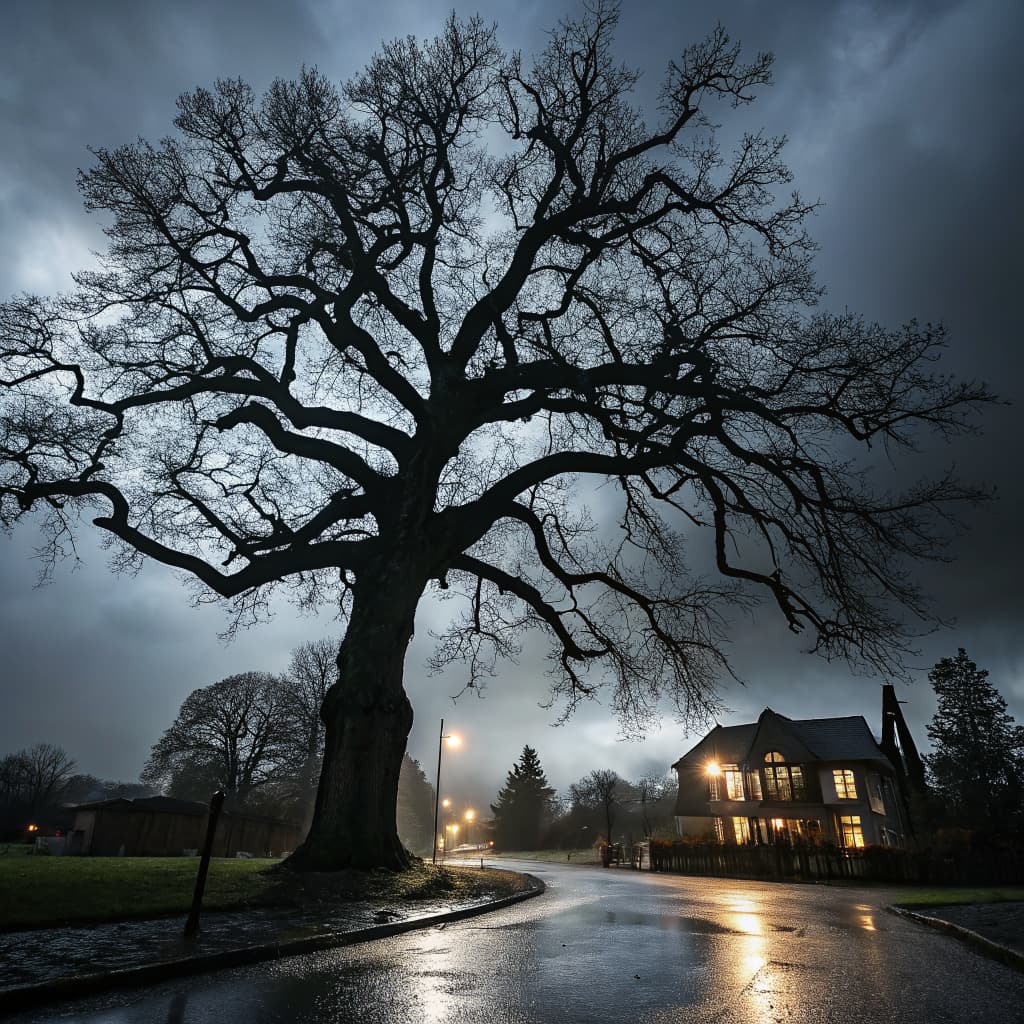 Dark Tree Oak Night