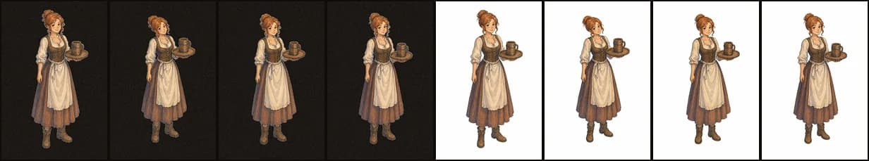 Waitress Idle Strip