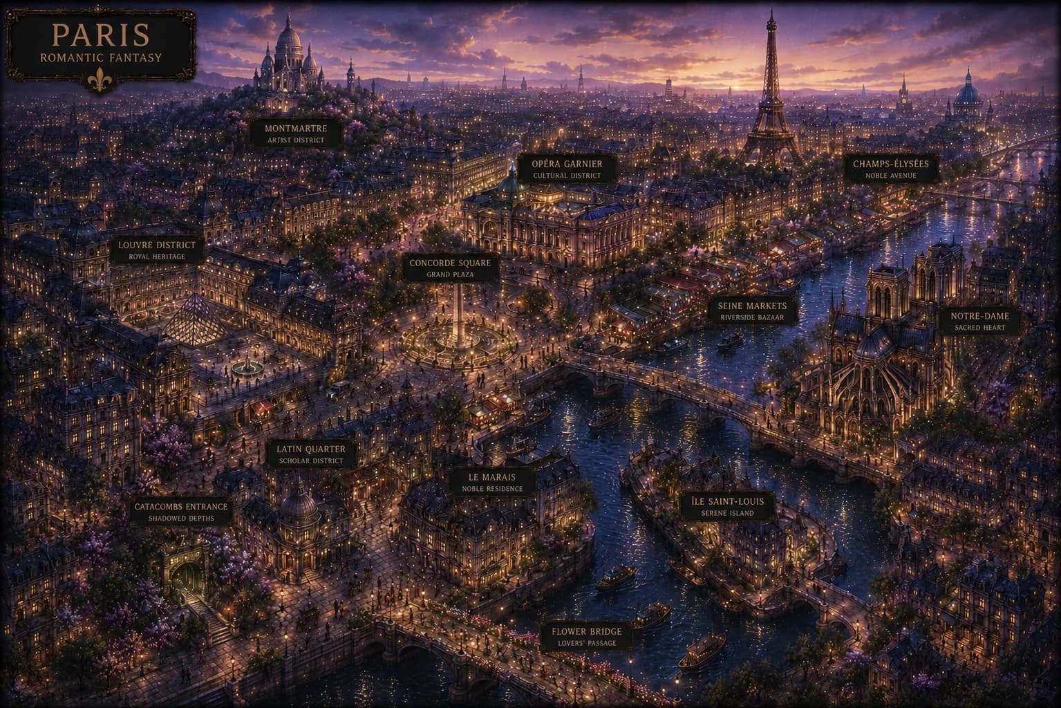 Paris — Boulevard at Twilight