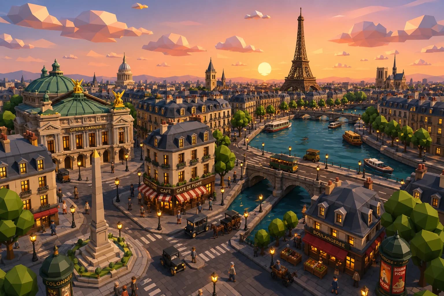 Paris — Polygon Quarter — Sunset
